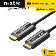 [Ready Stock] UGREEN HDMI 2.0 ZINC Alloy Optical Fiber Cable 30M (BLACK) / 1 Year Warranty