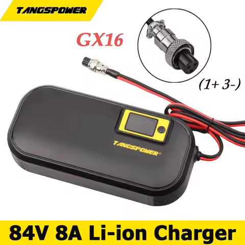 84V 8A Smart Rapid Charging Lithium Battery Charger For 20Series 72V Li-ion With Fan Charger Band Di