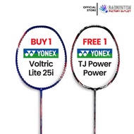 YONEX Voltric Lite 25i (Dark Blue) 【FREE】 FELET TJ Power-Power (Black Red) Badminton Racket BUY 1 FREE 1