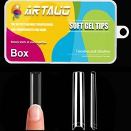 Long Straight Nail Tips 120 PCS Extra Long Fake Nails Pre-Shaped Half Cover Acrylic Press On Nails F