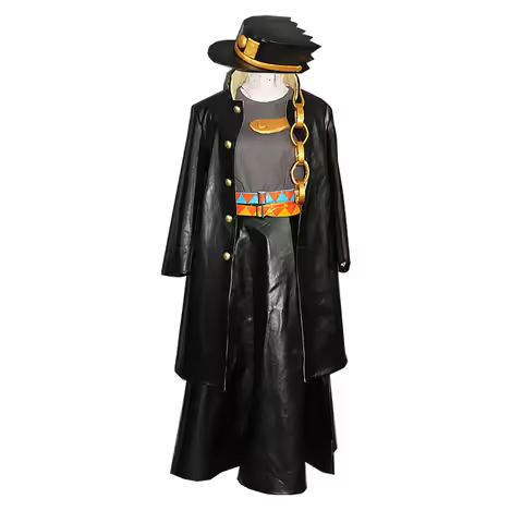 Kujo Jotaro Cosplay Leather Cosplay Costume female style for Halloween Party customized