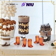 NIU 10Pcs Western Cowboy Glasses, Transparent 1 Oz Mini Cowboy Boot Glasses, Creative Plastic Shot G