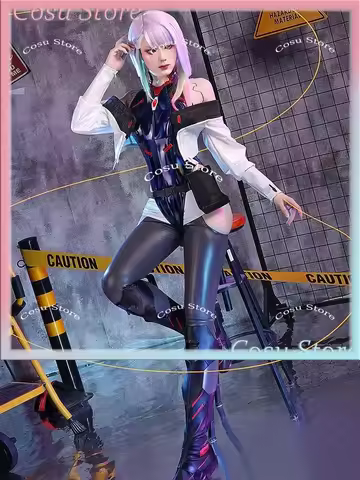 Lucy Cyberpunk Edgerunners Cosplay Costume Bodysuit Jumpsuit Jacket Wig Full Set Halloween Outfit Fo