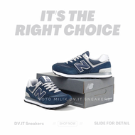 100% BNIB Sepatu Sneakers Kasual Casual Pria-New-balance--574-Classic SUede Black Grey Size 39 - 44