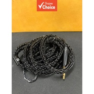 2M Recessed IEM Cable 8-Core Silver-Plated for KZ ZS10 PRO/ZSN PRO/CRA/KBEAR ST12 Plus  Kabel IEM Te