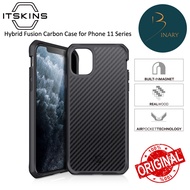 ITSkins Hybrid Fusion Military Protection Case for iPhone 11 Pro / 11 / 11 Pro Max - Carbon Fibre