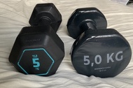 Decathlon 5kg X2 Dumbbells total of 10kg for the price 啞鈴 dumbbell