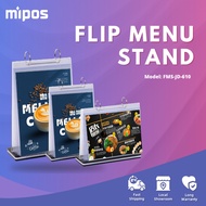 A5 A6 Paper Table Menu Stand with 6 Pocket Display | A4 A5 A6 Flip Menu Stand | Clear Menu Cover |  