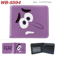 Inside Out 2 Fashion Pu Leather Bifold Wallet Inside Out Cartoon Printed Student Wallet Boys Girls C