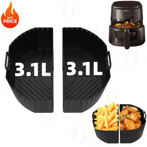 9inch Square 2-in-1 Air Fryer Silicone Liners for 6 to 7 QT Air Fryer for Philips NA230 COSORI 6.2L 
