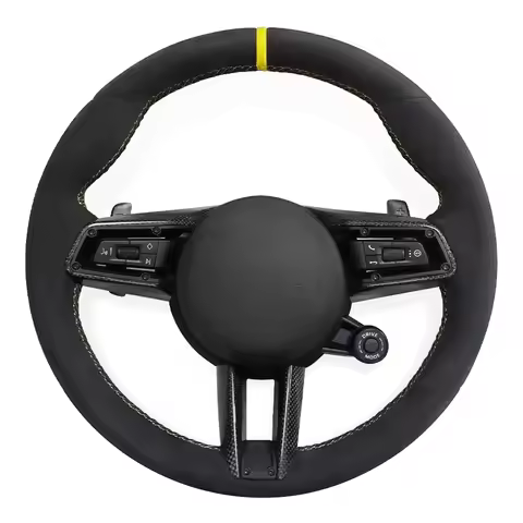 Leather Steering Wheel for Cayenne Macan Boxster Cayman Taycan Panamera Carrera 718 991 992 911 GT2 