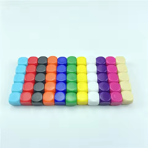 10Pcs/Lot 16mm Dice Rounded Corner Boardgame Acrylic Hexahedron Blank Dice Can Write Color Free Crea