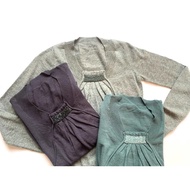 L2W8 Italian Wool Cashmere Beaded Sweater Foreign Trade Women's Clothing