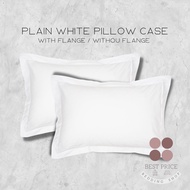 [Local Ready Stock] Plain White Hotel Pillow Case | Sarung Bantal Putih Hotel Airbnb
