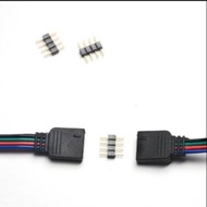 NEW! 100pcs Jarum Led Strip 4 Pin Konektor Led Strip RGB 5050 Jarum 4 Pin Sambungan Led Konektor 4 P