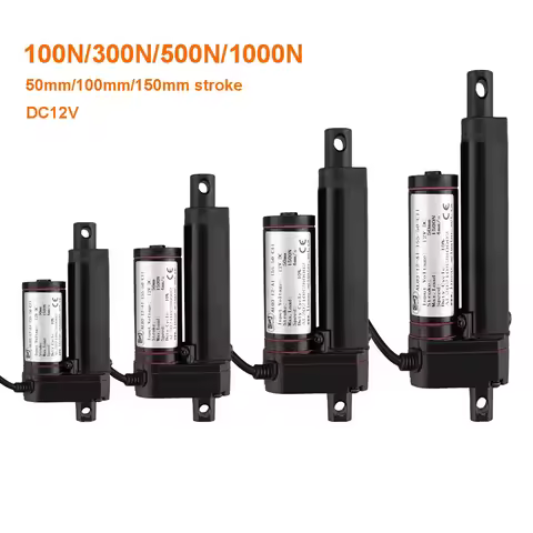 DC12V Electric Linear Actuator 100N 300N 500N 1000N Linear Actuator 50mm 100mm 150mm Stroke Linear D