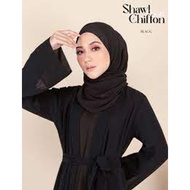 SHAWL HEAVY CHIFFON 🔥🔥Factory Price 🔥🔥 Panjang tudung ( 1.8cm x 68cm ) kualiti bagus IMPORTED QUALIT