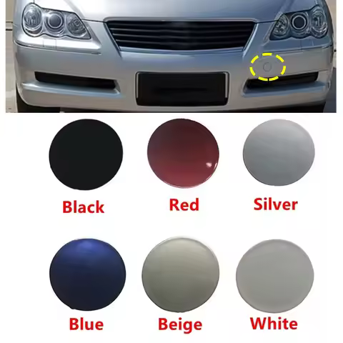 Front Bumper Towing Eye Hook Cover Lid Trailer Cap For Toyota REIZ MARK X 2005-2010