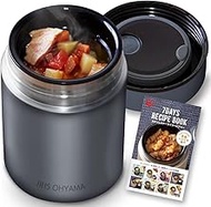 Iris Ohyama SFJ-400 Vacuum Insulated Soup Jar, 13.5 fl oz (400 ml), Navy, Heat Retains Over 124°F (5