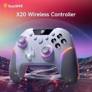EasySMX X20 PC และคอนโทรลเลอร์เกมมิ่งแบบหลายแพลตฟอร์ม, มีปุ่มสัมผัสแบบกลไก, ทริกเกอร์ Hall Effect แบ