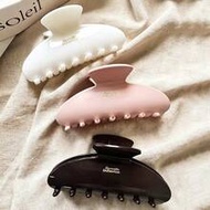 3pcs/1pc Women's 9.5cm/3.74in White Pink Chocolate Color Ingot Shaped Claw Clip, Ins Style Fresh Flo
