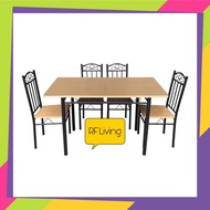 RF Living Meja Makan dengan 4 kerusi Dining Table set with 4 Chairs Home Living (1 Table and 4 chair