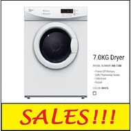 [Ready Stock] MIDEA 7KG Dryer MD-7388 / MD7388 with Heat Pump Technology and Electronic Control