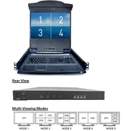 Quad LCD Display Drawer, 1U rackmount 17.3” Full HD (Model: RMQ-1704W)