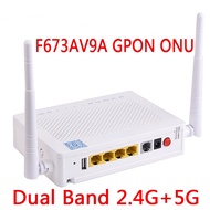 F673AV9a Dual band 4GE +1tel+2usb 5G WIFI ONU Gpon Fiber modem FTTH F673a v9 ONT English Firmware Te