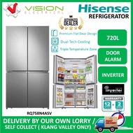 HISENSE 4 Doors 720L Inverter Fridge RQ758N4ASV Refrigerator (Peti Sejuk)冰箱