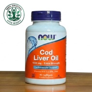 NOW Foods Liver Oil 1000mg Extra Strength Cod Fish Liver Oil Heart Immune 90 Softgels Imported