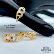 Fancy Jewellery Emas 916 Cincin Exclusive Emas 916 tulen Bajet Emas 916