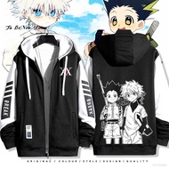 XL Áo khoác HUNTERxHUNTER Hisoka Killua Zoldyck áo khoác Hoodie có khóa kéo Áo len Cardigan Áo dài t