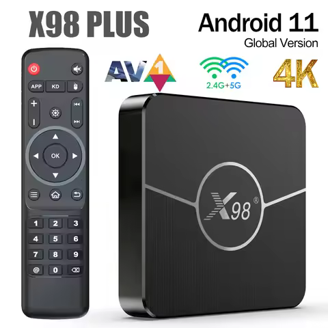 New X98 Plus Android 11 TV Box Amlogic S905W2 AV1 2.4G&5G Dual Wifi BT5.0 4GB 32GB/64GB 4K Media Pla