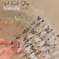 3D butterfly laser nail Sticker... reflects light well
