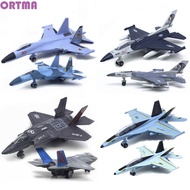 ORTMA Fighter Aircraft Toy, Diecast with Light Sound Aviao Plane Model, Cake Topper Simulation Colle