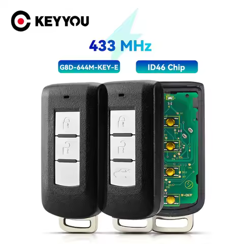 KEYYOU 2/3BTN Smart Remote Car key 433MHz ID46 Chip For Mitsubishi Lancer Outlander ASX Eclipse Cros