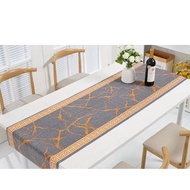 NEW Alas Meja Runner Table Cloth Plastik PVC Table Runner Waterproof Dining Table Cloth Runner
