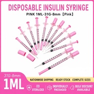 PINK Insulin Syringe 1mL (31G)