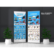 Roll Up Bunting Coway - PENTING SILA BACA DESCRIPTION SELEPAS PLACE ORDER