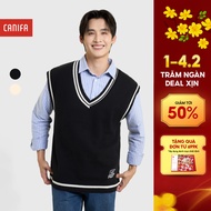 CANIFA men's cardigan sweater with color combination 8TE25C003
