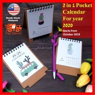 TERKINI Kalendar 2020 Planner Cute Design Calendar for Year 2020 Sesuai Dijadikan Cenderahati Doorgi