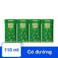 Lốc 4 hộp sữa tươi tiệt trùng Vinamilk Green Farm có đường 110 ml (từ 1 tuổi)