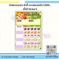 Bingo 5 Fruit Color Printing Size A 5 2 Baht Per Sheet Delivery Within The Next Day