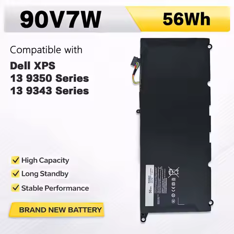 PowerHub 90V7W JHXPY JD25G 090V7W Battery Compatible with Dell XPS 13 9343 XPS13 9350 13D-9343 P54G 