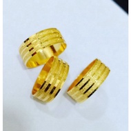 cincin belah rotan line pasir emas 916