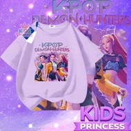 COD (24-hour delivery) Kpop Demon Hunters 100% Cotton Shirt 90-150CM N420