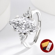 (With Gra Certificate)Hot Wedding Ring Luxury Diamond-Encrusted Fashion Marquise Shape 8 Carat Moiss