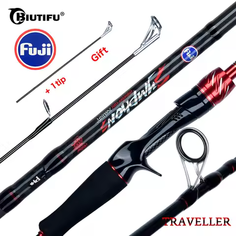 BIUTIFU Spinning Casting Fuji Lure Mini Traveller Rock Fishing Rod 3.0/2.4/2.1/1.8m T800Carbon Baitc