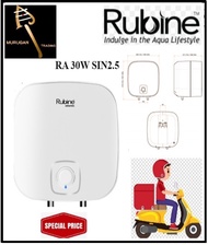 Product details of RUBINE STORAGE WATER HEATER (RA 30W SIN2.5 ) 30 LITERS With Dielectric connector + Pressure Relief Valve + Mounting Hardware / FREE EXPRESS DELIVERY